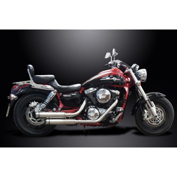 Delkevic volledig systeem Round RVS 410mm - VN1500 VN1600 96-08