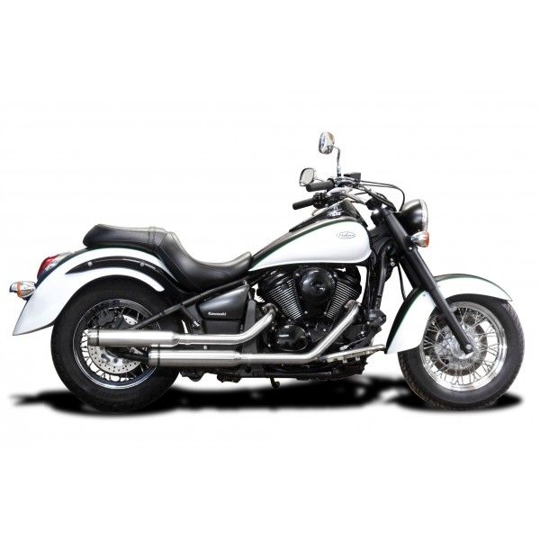 Delkevic volledig systeem 2-2 RVS 410mm BULL NOSE - KAWASAKI VN900 (2006-2016)
