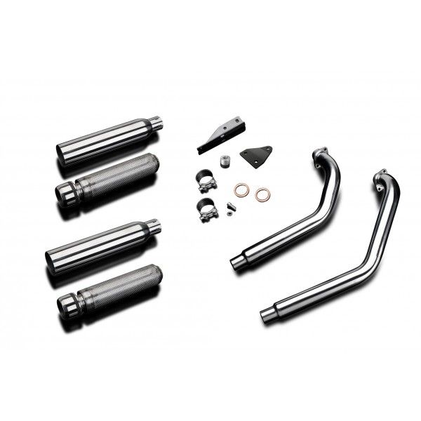 Delkevic volledig systeem 2-2 RVS 410mm BULL NOSE - KAWASAKI VN900 (2006-2016)