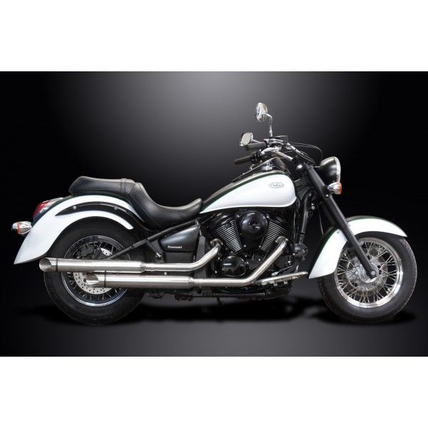 Delkevic volledig systeem 2-2 SLASH CUT RVS 550mm - KAWASAKI VN900 (2006-2016)