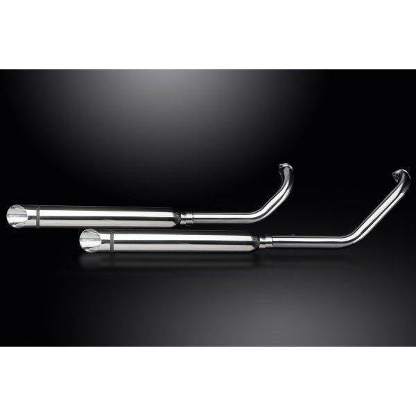 Delkevic volledig systeem 2-2 SLASH CUT RVS 550mm - KAWASAKI VN900 (2006-2016)