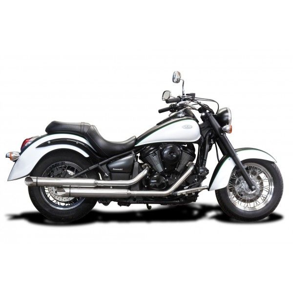 Delkevic volledig systeem 2-2 SLASH CUT RVS 550mm - KAWASAKI VN900 (2006-2016)