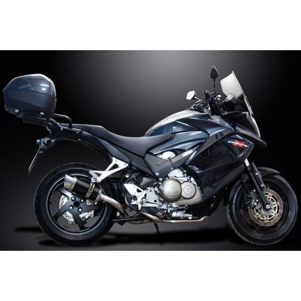 Delkevic volledig systeem Round Carbon 200mm - VFR800X CROSSRUNNER 2011-14