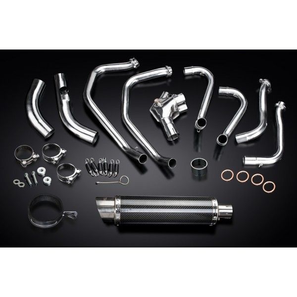 Delkevic volledig systeem Round Carbon 350mm - VFR800X CROSSRUNNER 2011-14