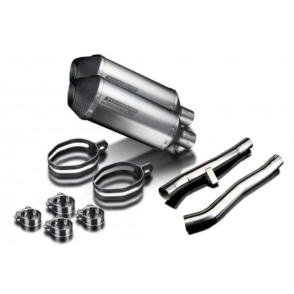 Delkevic slip-on kit X-Oval Titanium 260mm - GSX1400 K2-K4 (2001-2004)