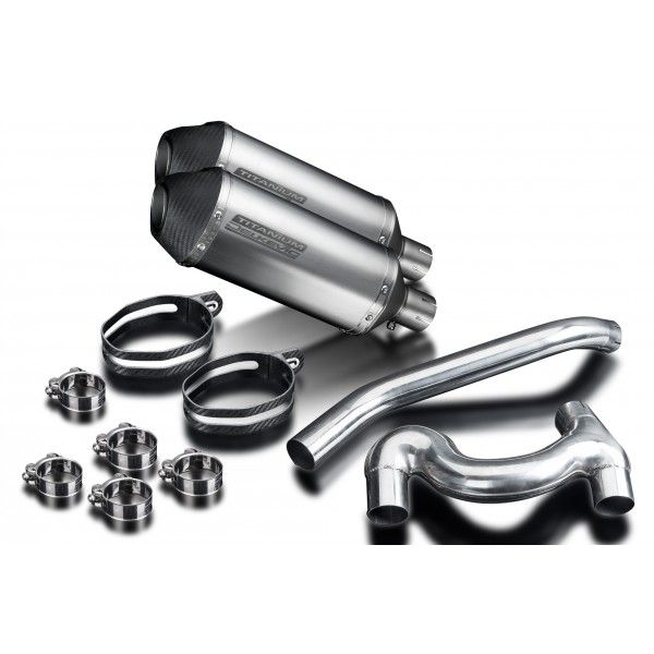 Delkevic slip-on kit X-Oval Titanium 260mm - VFR800 VTec (2002-2013)