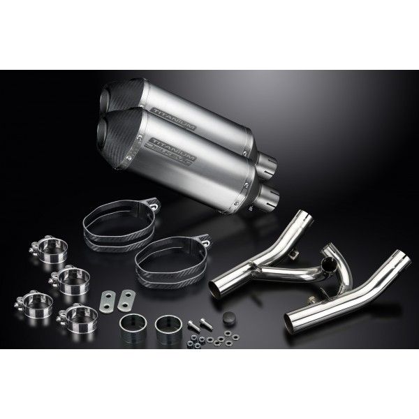 Delkevic slip-on kit X-Oval Titanium 260mm - V-Max 1700 (2009-2016)