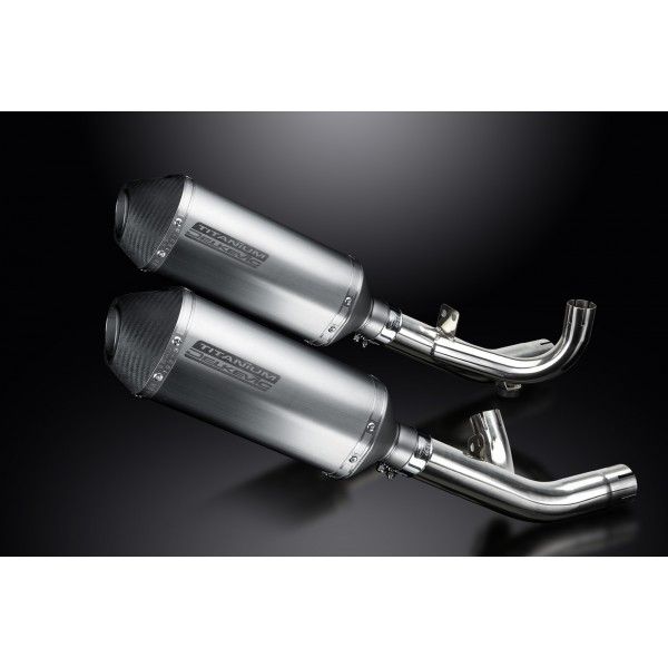 Delkevic slip-on kit X-Oval Titanium 260mm - V-Max 1700 (2009-2016)
