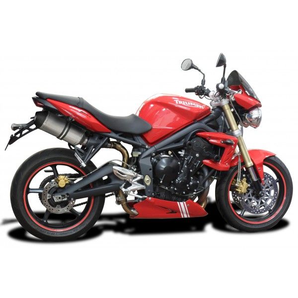 Delkevic slip-on kit X-Oval Titanium 260mm - Street Triple R (2009-2012)