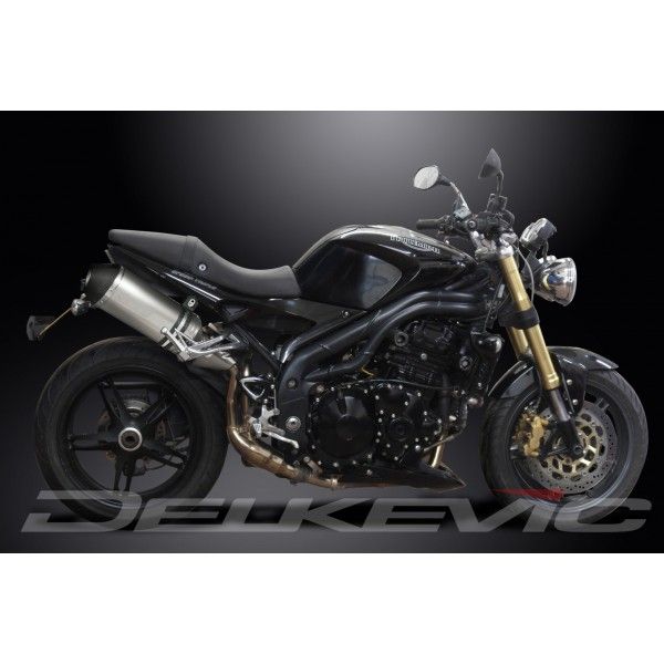 Delkevic slip-on kit X-Oval Titanium 260mm - Speed Triple 1050 (2005-2010)
