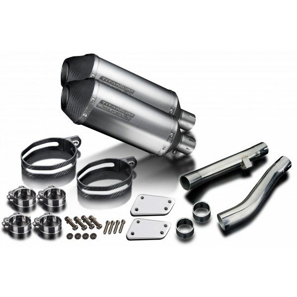 Delkevic slip-on kit X-Oval Titanium 260mm - XJR1300 (2004-2006)