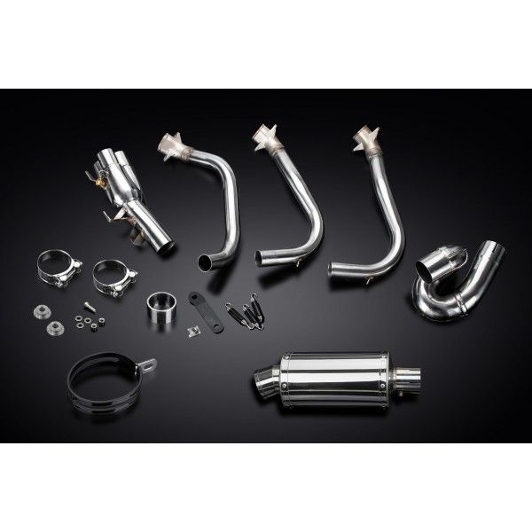 Delkevic volledig systeem Oval RVS 225mm - Street Triple (2017-2020)