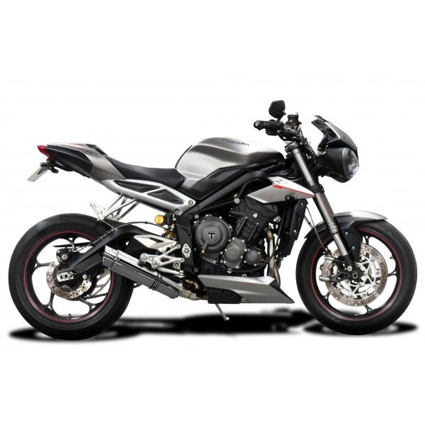 Delkevic volledig systeem Round RVS 350mm - Street Triple (2017-2020)
