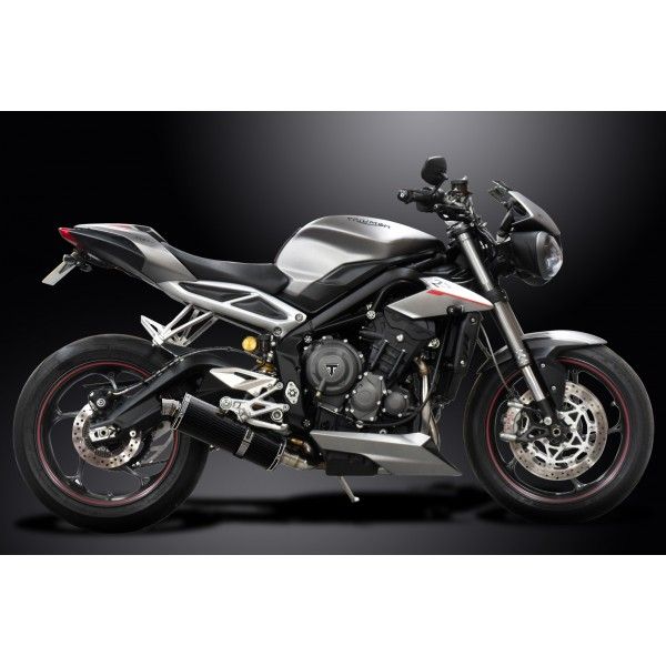 Delkevic volledig systeem Oval Carbon 350mm - Street Triple (2017-2020)