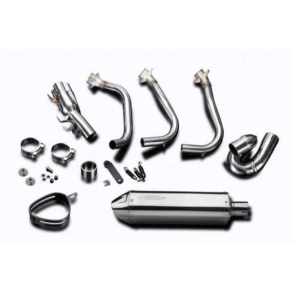 Delkevic volledig systeem Tri-Oval RVS 320mm - Street Triple (2017-2020)