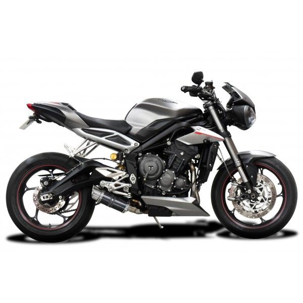 Delkevic volledig systeem Round Carbon 200mm - Street Triple (2017-2020)