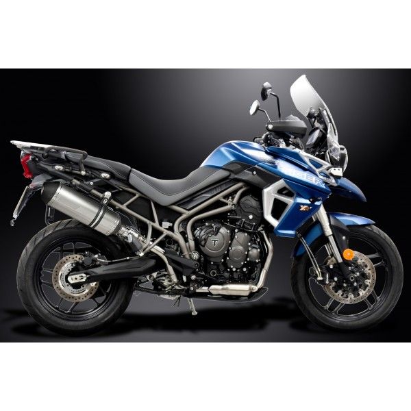 Delkevic volledig systeem Oval RVS 450mm - Tiger 800 2010-2019