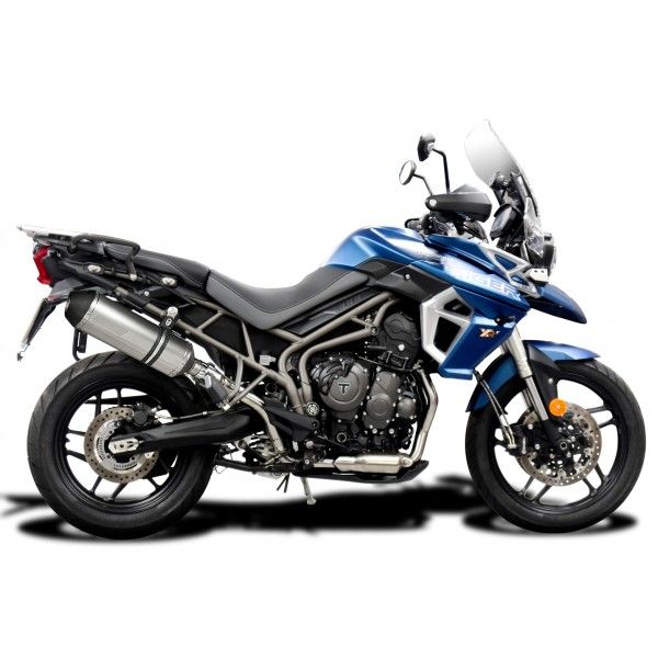 Delkevic volledig systeem Oval RVS 450mm - Tiger 800 2010-2019