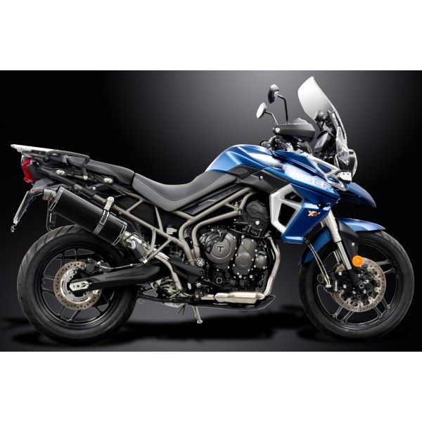 Delkevic volledig systeem Oval Carbon 350mm - Tiger 800 2010-2019