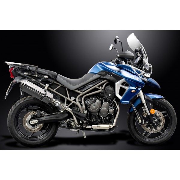 Delkevic volledig systeem Tri-Oval RVS 320mm - Tiger 800 2010-2019