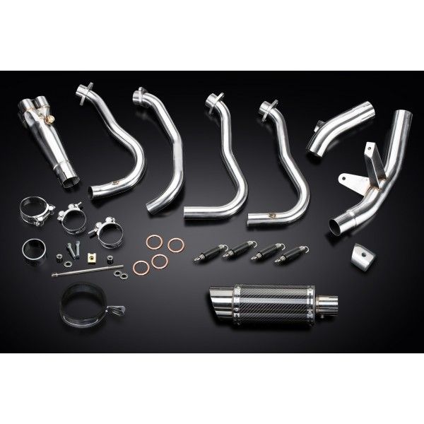 Delkevic volledig systeem Round Carbon 200mm - GSX-S1000F (2015-2020)