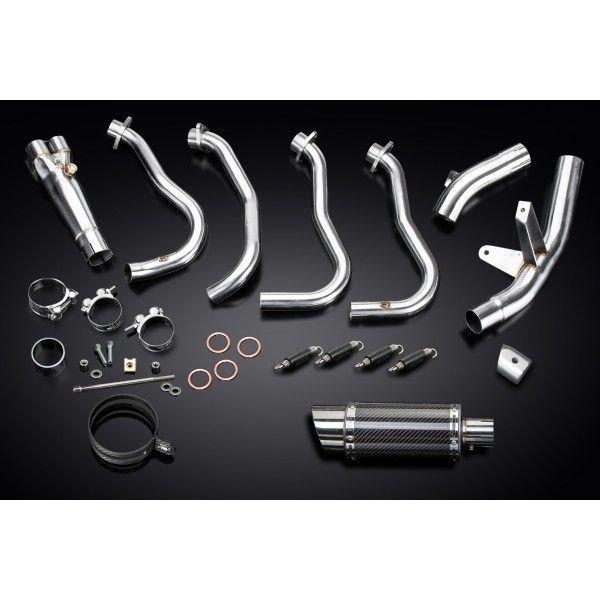 Delkevic volledig systeem Round Carbon 200mm - GSX-S1000F (2015-2020)