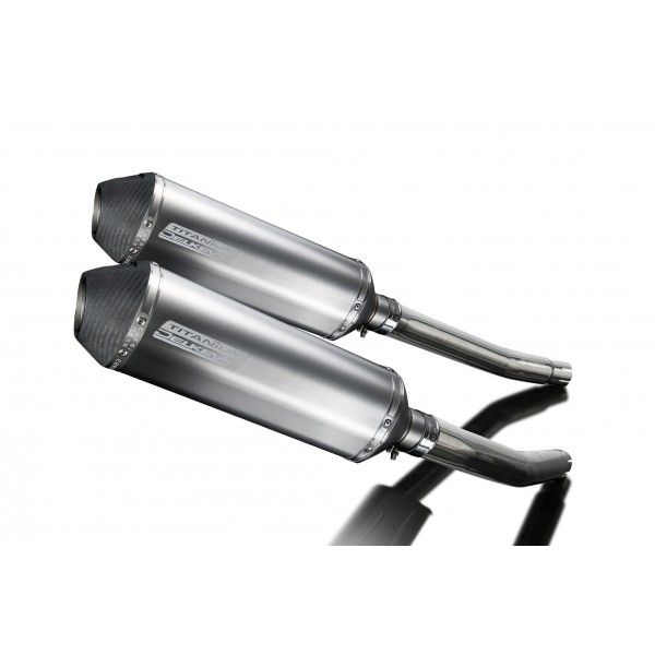 Delkevic slip-on kit X-Oval Titanium 343mm - GSX1300R HAYABUSA (2008-2019)