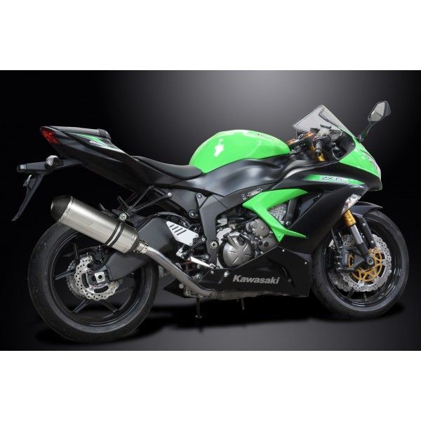 Delkevic slip-on kit X-Oval Titanium 343mm - ZX-6R NINJA (2009-2017)
