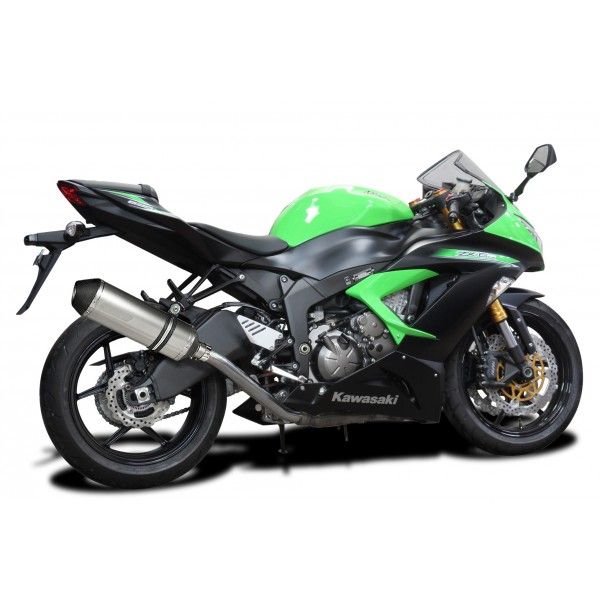 Delkevic slip-on kit X-Oval Titanium 343mm - ZX-6R NINJA (2009-2017)