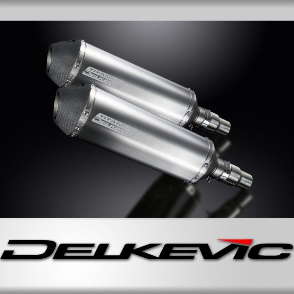 Delkevic slip-on kit X-Oval Titanium 343mm - Speed Triple R 1050 (2012-2016)