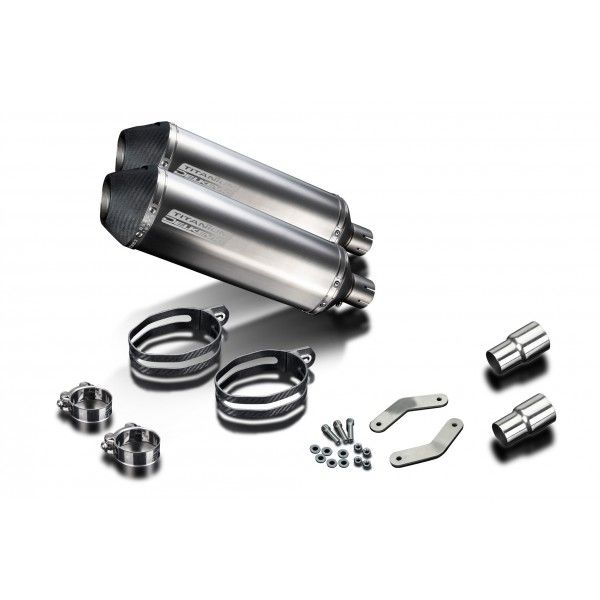 Delkevic slip-on kit X-Oval Titanium 343mm - Speed Triple 1050 (2005-2010)