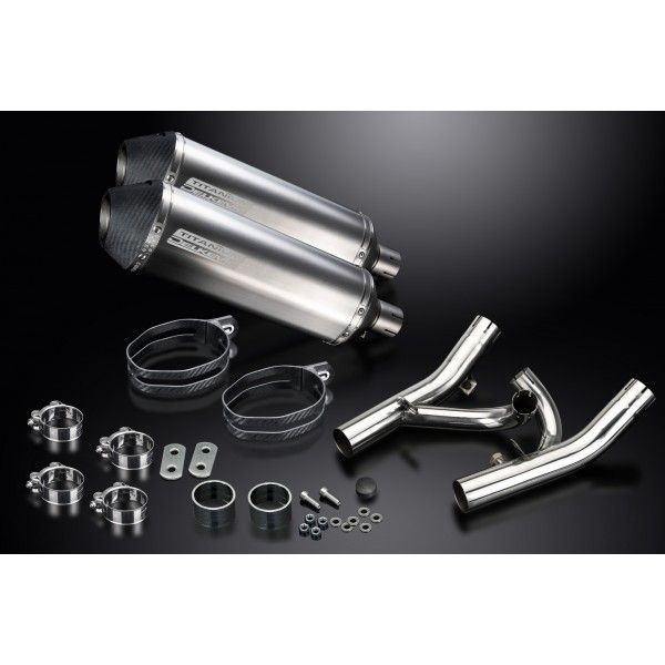 Delkevic slip-on kit X-Oval Titanium 343mm - V-Max 1700 (2009-2016)