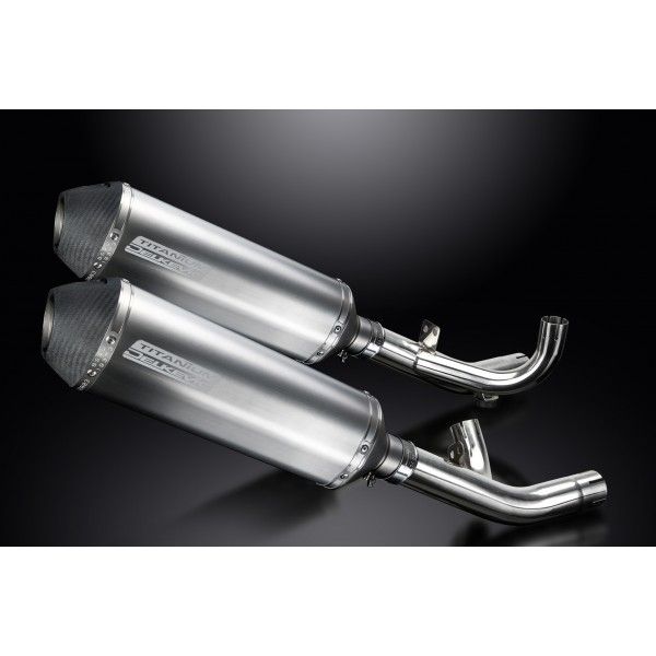 Delkevic slip-on kit X-Oval Titanium 343mm - V-Max 1700 (2009-2016)