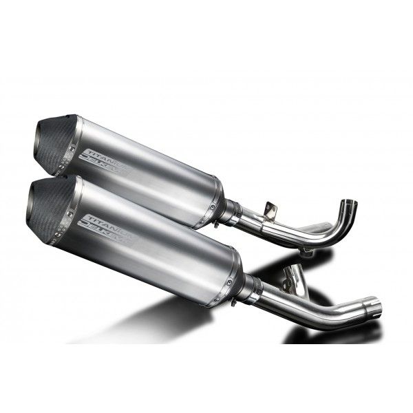 Delkevic slip-on kit X-Oval Titanium 343mm - V-Max 1700 (2009-2016)