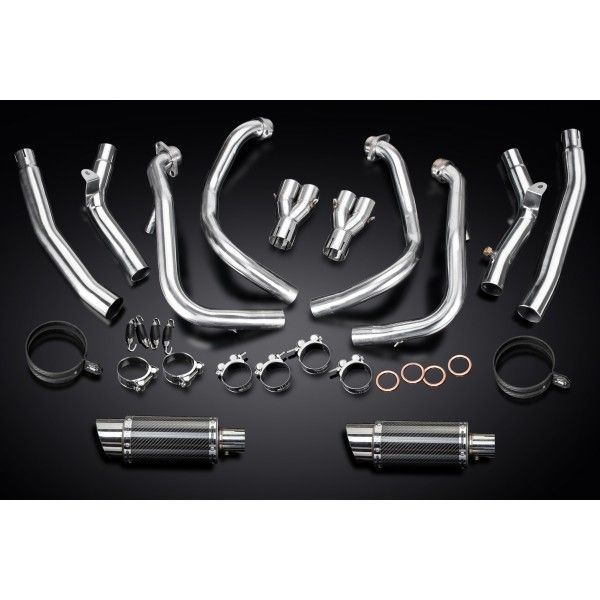 Delkevic volledig systeem Round Carbon 200mm - GSX1300R HAYABUSA 2008-2019