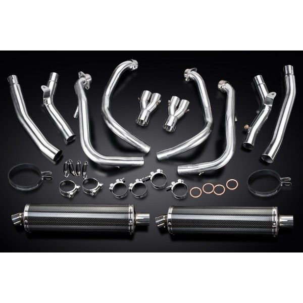 Delkevic volledig systeem Oval Carbon 450mm - GSX1300R HAYABUSA 2008-2019