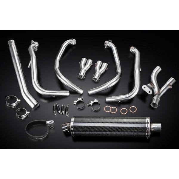 Delkevic volledig systeem Oval Carbon 450mm - GSX1300R HAYABUSA 2008-2019