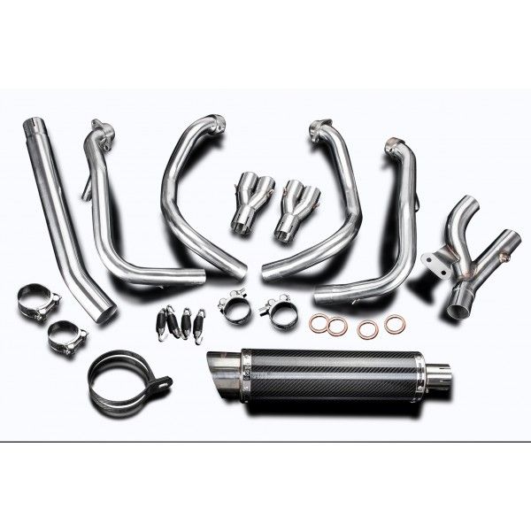 Delkevic volledig systeem Round Carbon 350mm - GSX1300R HAYABUSA 2008-2019
