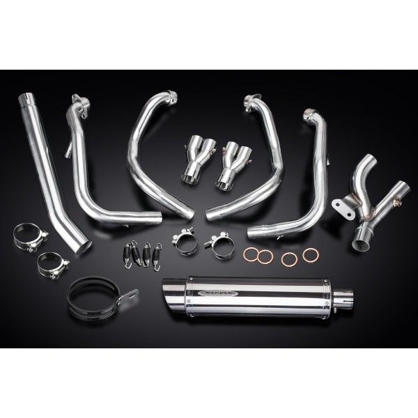 Delkevic volledig systeem Round RVS 350mm zonder e-keur - GSX1300R HAYABUSA 2008-2019