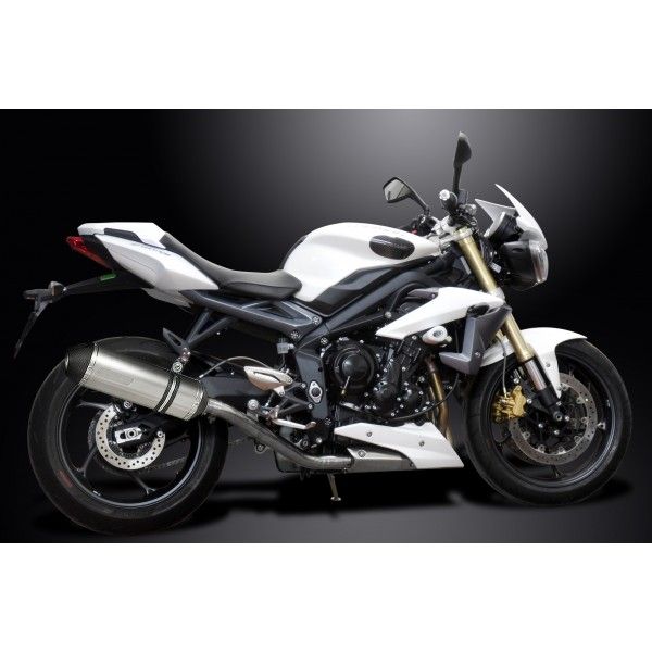 Delkevic slip-on kit X-Oval Titanium 343mm - Street Triple 675 (2013-2016)