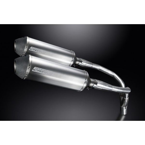 Delkevic slip-on kit X-Oval Titanium 343mm - CB900F HORNET (2001-2009)