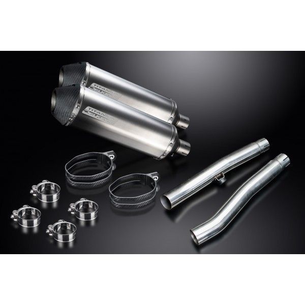 Delkevic slip-on kit X-Oval Titanium 343mm - Trophy 1200 (1991-1993)
