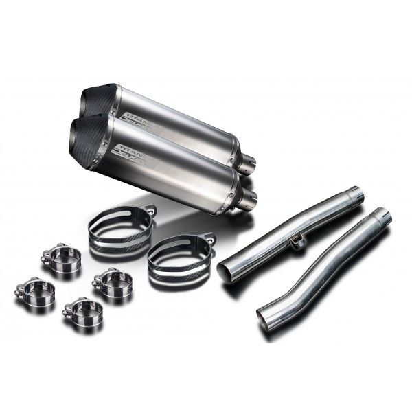 Delkevic slip-on kit X-Oval Titanium 343mm - Trophy 1200 (1991-1993)