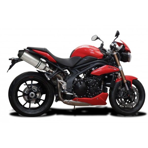 Delkevic slip-on kit X-Oval Titanium 343mm - Speed Triple 1050 (2011-2014)