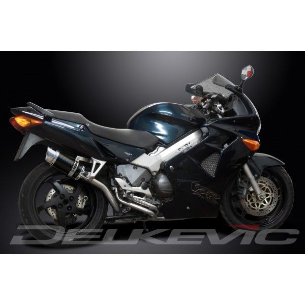 Delkevic volledig systeem Round Carbon 200mm - VFR800 (1998-2001)