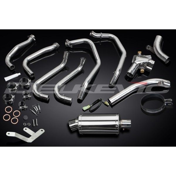 Delkevic volledig systeem Oval RVS 225mm - VFR800 (1998-2001)