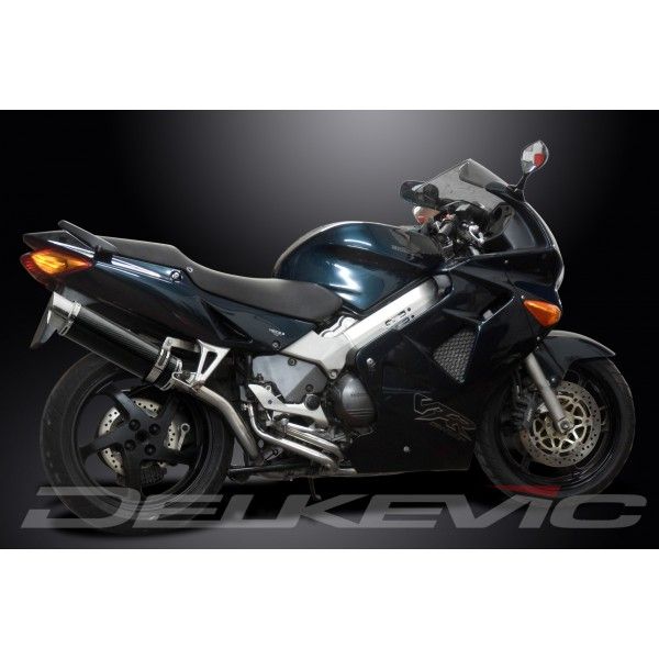 Delkevic volledig systeem Round Carbon 350mm - VFR800 (1998-2001)
