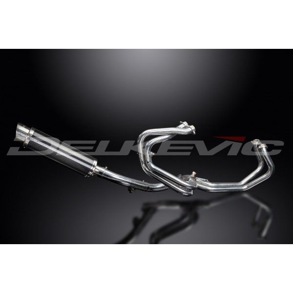 Delkevic volledig systeem Round Carbon 350mm - VFR800 (1998-2001)