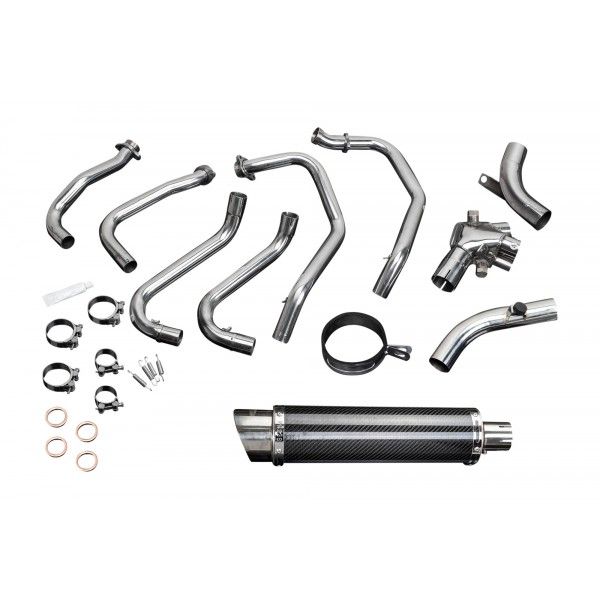 Delkevic volledig systeem Round Carbon 350mm - VFR800 (1998-2001)