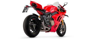 2x Arrow Titanium Works Einddempers zonder E-keur incl. RVS Linkpipes Ducati Panigale V4 2018 > 2023